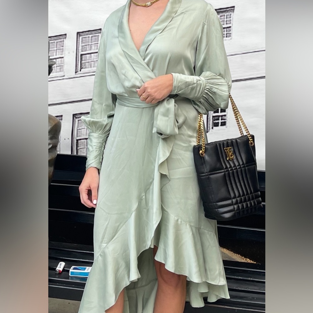 Zimmermann Silk Green Wrap Dress